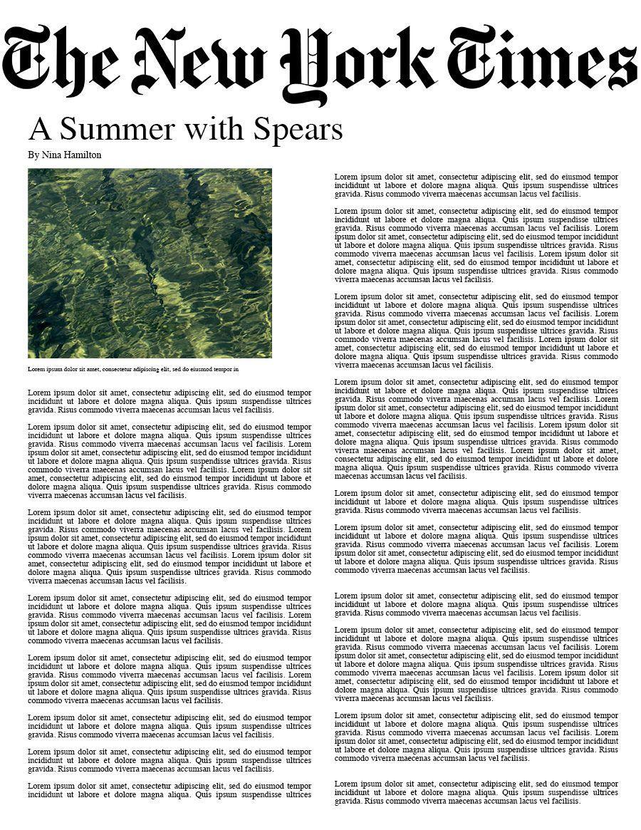 A Summer with Spears